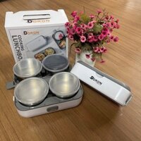 [ Xả Kho ] Hộp cơm cắm điện hâm nóng 2 tầng 4 bát inox siêu bền