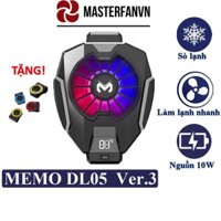 [ XẢ KHO ] Quạt tản nhiệt sò lạnh MEMO DL05 ver.3, làm lạnh nhanh, đèn RGB Gaming, màn hình LCD hiển thị nhiệt độ.