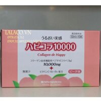 [ Xấu hộp - Hộp 10 lọ ] Nước uống Collagen De Happy 10000mg Nhật Bản