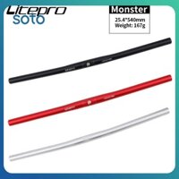 ♫ Xe đạp Gấp Litepro Monster Tay Lái Ngang Hình Dạng Tay Lái Xe đạp Siêu Nhẹ Tay Lái Thẳng 25,4 * 540-580mm Tay Lái Xe đạp Leo Núi