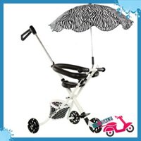 🆕 Xe đẩy 3 bánh cho bé ngoài trời có ô dù và giỏ xách (từ 1-6 tuổi)