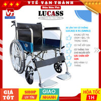 ✅ Xe Lăn Tay Có Thắng, Gác Chân Xếp Gọn Lucass X-91 (X91) Vải Simili | (X-9 MỚI) (Tiêu Chuẩn Mỹ) -VT1131