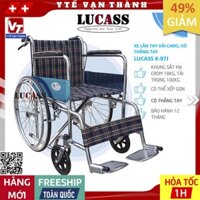 ✅ Xe Lăn Tay Vải Ca-rô, Có Thắng Lucass X-97J (X97J) | (Tiêu Chuẩn Mỹ) -VT0139