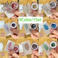 ♕ Xeijayi 9 Màu/1 Bộ Gel Sơn Móng Tay Sequin Series Lớn Lấp Lánh Mỹ Kim Tuyến Siêu Mỏng Chân Sequin Super Flash Đóng Hộp Quang Trị Liệu Keo dán Móng Nghệ Thuật Cho Tiệm Nail 6g NỘI THẤT