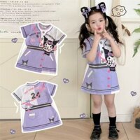 「 Yyds 」 25044 Váy in hình bé gái Váy ngắn tay dâu tây Váy hoạt hình