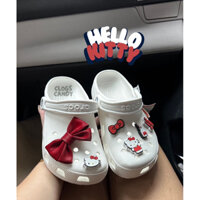 𝐓𝐫𝐚𝐦𝐲𝐧𝐠𝐮𝐲𝐞𝐧𝐒𝐡𝐨𝐩🍒   Dép sục Crocs Hello Kitty [Tặng kèm full charm như hình]