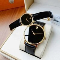 0-4 Đồng hồ đôi Movado Museum Couple 0607314 - 0607319 28/40mm hàng siêu cấp, mã vạch check code, tag giá đầy đủ