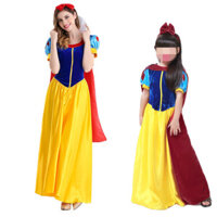 00 Năm Cha Mẹ-Con Mặc Bạch Tuyết Đầm Nữ Trưởng Thành Trang Phục Halloween Trò Chơi Nhập Vai