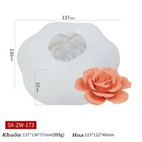 000495K1_Khuôn silicon Hoa Hồng Đại ZW173 làm bánh rau câu 4D