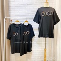 0040 - ÁO THUN HỌA TIẾT COCO MIX ĐÁ BLACK BASIC D.U