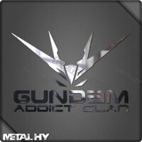 0048-10 Nhãn dán kim loại bạc Mobile Suit Gundam, hoạt hình anime, máy tính, ô tô
