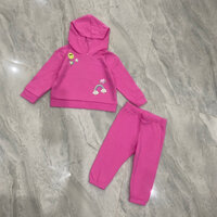 00717 Bộ Thu Đông Bé Gái   Bộ Bé Gái Lót Nỉ Bông Mềm Ấm  Màu Hồng Size 7-20kg Hàng Dư  TDSHOP