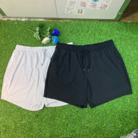 00896 Quần short nam chất thun thể thao mềm mát hai màu đen ghi khói size S M L XL XXL