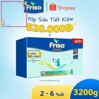 00g [Mua 2,8kg Tặng 1 Gói 400G] Sữa Bột Friso Gold 4 Hộp Giấy 3,2KG