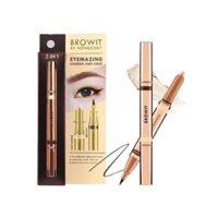 01 Cây Bút Kẻ Mắt Và Sáp Màu Mắt 2in1 BROWIT BY NONGCHAT Thái Lan