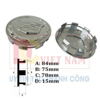 01 chiếc Logo chụp mâm, ốp lazang bánh xe ô tô Cadillac Escalade KDLK-009  đường kính ngoài 84mm - HÀNG CÓ SẴN