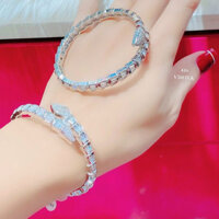 01 Chiếc Vòng Tay Nữ Bạch Xà Lõi Bạc Pha Mạ V.à.n.g Tr.ắ.ng