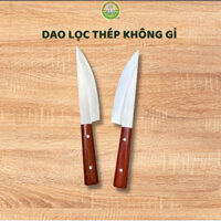 01 dao lọc thịt lợn trâu bò ngựa dê sắc bén làm từ thép Nhật không gỉ cán gỗ hương chốt đinh chắc khoẻ