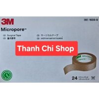 01 hộp 24 cuộn BĂNG KEO GIẤY NÂU 1,25cm x 9,1m dùng trong phẫu thuật mắt mũi mí