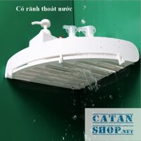 01 KỆ GÓC ĐA NĂNG KÈM 3 MÓC TREO ĐỒ TRONG PHÒNG TẮM, NHÀ BẾP SIÊU TIỆN DỤNG GD231-KNTGOC-3Moc 💖 💖 💖