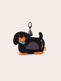 01 MSR Creative Papesisch Dachshund Dog Clear Card Bag Túi Đựng Thẻ Ăn Học Sinh Túi Đựng Chìa Kh