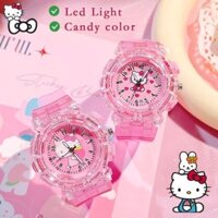 01 PHAMMAI SONNG Dễ Thương Đồng Hồ Đeo Tay Kỹ Thuật Số Có Đèn led Hình hello kitty Nhiều Màu Sắc Chất Lượng Cao Cho Bé