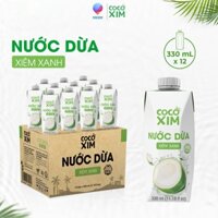 01 Thùng/ 12 Hộp 330mL Nước Dừa Xiêm Xanh/ Organic/ Xiêm Sen/ Tắc Dừa Tươi COCOXIM - YOOSOO