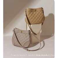 0105-GZJY Fashion 2025 New Swift First Layer Cowhide Lucky Bag Bag Genuine Leather Bag Underarm Bag Diamond Chanel's Style Messenger Bag