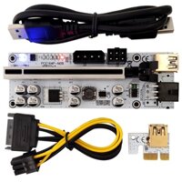 010x 010S Plus Gpu Riser Pcie Riser Card Với 6 LED PCI Express 1X Đến 16X Bộ mở rộng