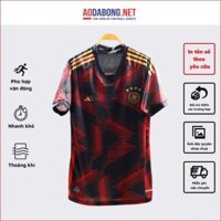 011 Áo tuyển Đức sân khách  22/23 - bộ quần áo thể thao màu loang đỏ vải thái dệt mịn form âu