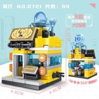 01mini nhìn đường phố thành phố thương mại mô hình xây dựng đường phố D Mini nhìn đường phố thương mại thành phố mô hình xây dựng đường phố DIY Bé trai Bé gái Lắp ráp lắp ráp Khối xây dựng Đồ chơi giáo dục Quà tặng 03.101