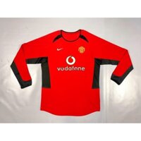 02-04 Manchester United Nhà Dài Tay Vintage Áo Bóng Đá S-XXL Người Lớn Dài Tay Nhanh Khô Thể Thao Áo Sơ Mi Bóng Đá AAA