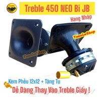02 COMBO TREBLE J B L 450 NEO BI CÔN DẸT KÈM PHỄU 12x12– GIÁ 02 LOA 450 NEO BI JB L KÈM PHỄU 12x12 +BÍCH CHUYẺN  TỤ 2.2