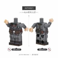 021 Khối xây dựng hạt nhỏ lắp ráp mô hình quân đội Đức, áo khoác lính, 44 kính bảo hộ
