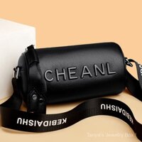 0212-PXX 2025 Túi thời trang da thật cao cấp mới cho phụ nữ, túi đeo chéo hình trụ, túi vai da mềm thoải mái, thời trang
