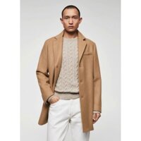 02161 Áo măng-tô nam, Áo vest nam dáng dài size XS S M, màu vàng hàng dư xịn.