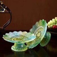 [025]Mâm ngũ quả sen Lưu Ly cao cấp 2 màu