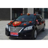 029 Hoa trang trí xe cưới