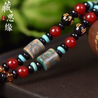 03.13 Dingzhen Tự Nhiên Cùng Phong Cách Tây Tạng Retro Dzi Hạt Tây Tạng Chín Mắt Mã Não Vòng Cổ Dân Tộc Chalcedony Áo Len Mắt Mặt Dây Chuyền Xanh Tự Nhiên Dzizhen Cùng Phong Cách Tây Tạng Retro Dzi Hạt Tây Tạng Chín-