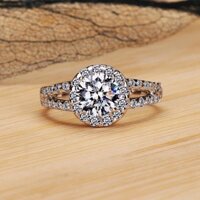 03.17 Mỹ Moissanite Nhẫn Bạc Sterling Nhẫn Nữ Kim Cương Nhẫn Cưới Trang Sức Kim Cương Mỹ Moissanite Nhẫn Bạc Sterling Nữ Nhẫn Cưới Nhẫn Kim Cương Trang Sức Kim Cương