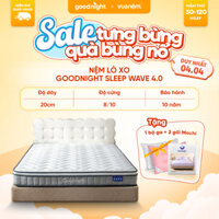 [04.04 Tặng Bộ Quà 5 Món] Nệm Lò Xo Vua Nệm Goodnight Sleep Wave 20cm, Đệm Lò Xo Khách Sạn Cách Ly Chuyển Độn
