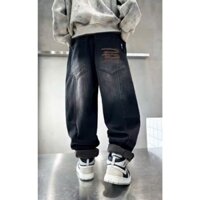 041 - QUẦN JEAN ĐEN  BAGGY THÊU TÚI SAU BÉ TRAI  CAO CẤP