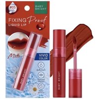 #05 Flame Flower - Son Kem Lì Thái Baby Bright Chống Nước - Baby Bright Fixing Proof Liquid Lip