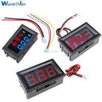 0,56 inch Mini Digital DC 100V 10A Bảng điều khiển Amplifier Voltage Meter Tester Blue Red