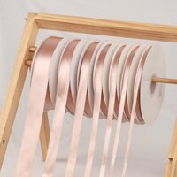 0.6-4cm Chiều Rộng Khỏa Thân Màu Hồng Ruy Băng Vải Ruy Băng Ruy Băng Nướng Hoa Quà Tặng Nơ DIY Ruy Băng