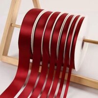 0.6-4cm Ruy Băng Burgundy Vải Ruy Băng Polyester Quà Tặng Bao Bì Có Ruy Băng Nướng Dây Trang Trí