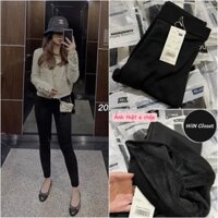 (075) Quần Legging cạp cao Lót lông mịn - Quần giữ nhiệt nữ tôn dáng cực ấm HiiNClothing