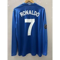 08-09 Man-U RONALDO Áo thun dài tay chất lượng hàng đầu sân khách Retro Áo bóng đá tùy chỉnh