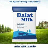 (08/2020)Thùng 48 Bịch Sữa Tươi Tiệt Trùng Dalat Milk 220ml
