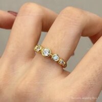 0824-JHZB Nhẫn kim cương bong bóng cao cấp, thiết kế retro, đa năng, tinh tế, cho ngón trỏ, ngày của mẹ